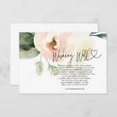 の結婚キャッシュ頼ギフトフローラの願い エンクロージャーカード (正面/裏面)