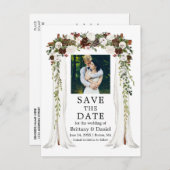 の結婚キャノピーアーチ水の色の緑の森フローラ 案内ポストカード (正面/裏面)