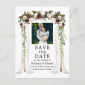 の結婚キャノピーアーチ水の色の緑の森フローラ 案内ポストカード (正面)