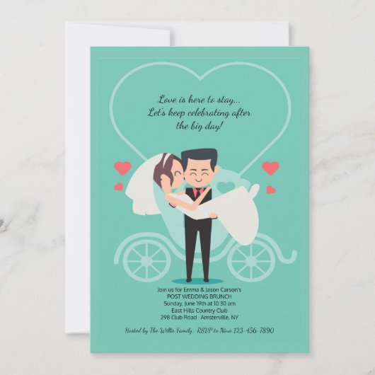 の結婚キャリッジ結婚ポスト招待状 招待状 (正面)