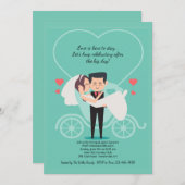 の結婚キャリッジ結婚ポスト招待状 招待状 (正面/裏面)