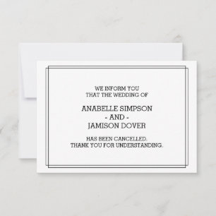 の結婚キャンセルカード 案内状