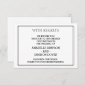 の結婚キャンセルカード 案内状 (正面/裏面)