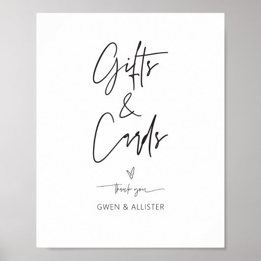 の結婚ギフトカード署名表披露宴ポスター ポスター (正面)