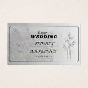 の結婚ギフトカード