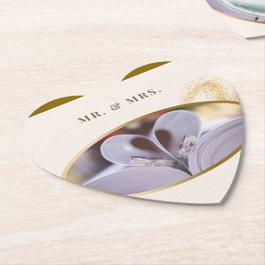 の結婚ギフトコースター(ゲスト用) ペーパーコースター (アングル)