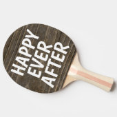 の結婚ギフトパドル、幸せなPING PONG PAの後 卓球ラケット (横)