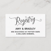 の結婚ギフト登録カーエレガントド エンクロージャーカード (正面)