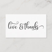 の結婚ギフト登録カードと詳細なスクリプト エンクロージャーカード (裏面)