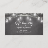 の結婚ギフト登録ブラックメイソンJar エンクロージャーカード (正面)