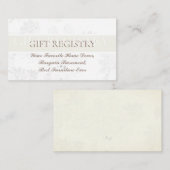 の結婚ギフト登録(白フローラ招待状付) エンクロージャーカード (正面/裏面)