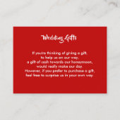 の結婚ギフト要請ハネムーンパーソナライズされた金 エンクロージャーカード (正面)