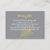 の結婚ギフト要請ハネムーンパーソナライズされた金 エンクロージャーカード (正面)