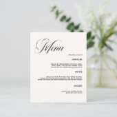 の結婚クラシッククリームのディナーカード (スタンド正面)