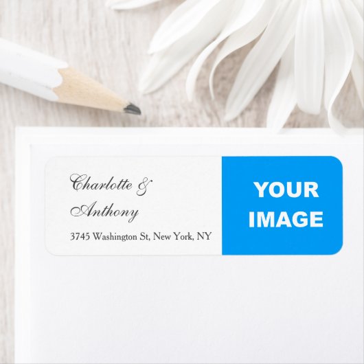 の結婚クリエイティブエレガントフォトイメージロゴの追加 ラベル (インサイチュ)