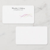 の結婚クリエイティブエレガント抽象芸術曲線(白) ノートカード (正面/裏面)