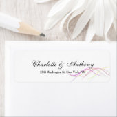 の結婚クリエイティブエレガント抽象芸術曲線（白） ラベル (インサイチュ)