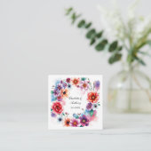 の結婚クリエイティブフローラ名カップル&日付 エンクロージャーカード (スタンド正面)