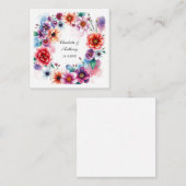 の結婚クリエイティブフローラ名カップル&日付 ノートカード (正面/裏面)