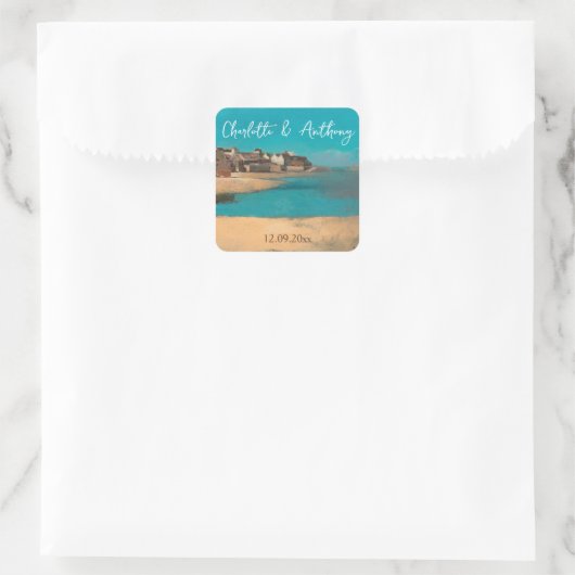 の結婚クリエイティブヴィレッジシースカイ印象派 スクエアシール (バッグ)