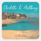 の結婚クリエイティブヴィレッジシースカイ印象派 スクエアシール (正面)