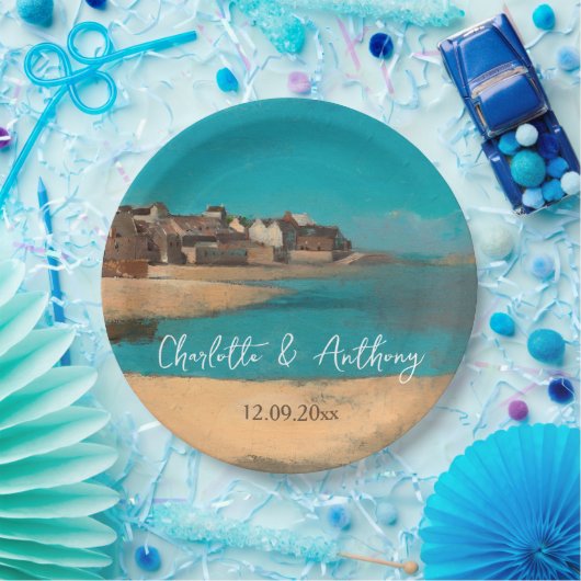 の結婚クリエイティブヴィレッジシースカイ印象派 ペーパープレート (パーティー)