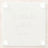 の結婚クリエイティブ書名日付 ガラスコースター (裏面)