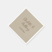 の結婚クリエイティブ書名日付 スタンダードカクテルナプキン (角)