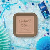 の結婚クリエイティブ書名日付 ペーパープレート (パーティー)