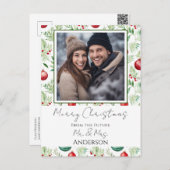 の結婚クリスマス日付はがきを保存 ポストカード (正面/裏面)