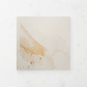 の結婚クリームすべて1つのエメラルドグリーンバラフローラ 三つ折り招待状 (カバー)