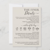 の結婚クリーム招待状プログラ素晴らし詳細 招待状 (正面)