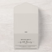 の結婚クリーム1つの招待状内のすべての日付を保存 オールインワン招待状 (外側)