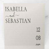 の結婚クリーム・オールイン・ワン・セット 三つ折り招待状 (内部最初)