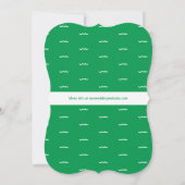 の結婚クルーズ船が緑の船のハートに乗り込む 招待状 (裏面)