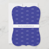 の結婚クルーズ船が青い船のハートに乗り込む 招待状 (裏面)