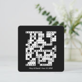 の結婚クロスワードパズル招待状 招待状 (スタンド正面)