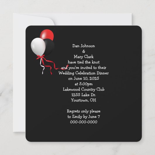 の結婚クロスワードパズル招待状 招待状 (裏面)