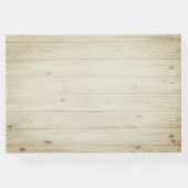 の結婚グエストブック素朴木材フローラストリングライト ゲストブック (裏面)