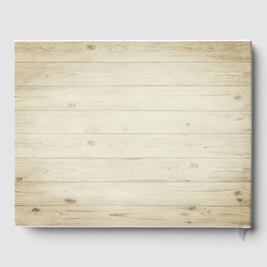 の結婚グエストブック素朴木材フローラストリングライト ゲストブック (裏面)