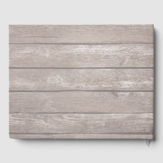 の結婚グエストブック素朴木材フローラストリングライト ゲストブック (裏面)