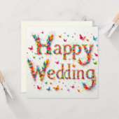 の結婚グリーティングカード カード (正面/裏面インサイチュ)