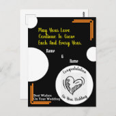 の結婚グリーティングカード ポストカード (正面/裏面)