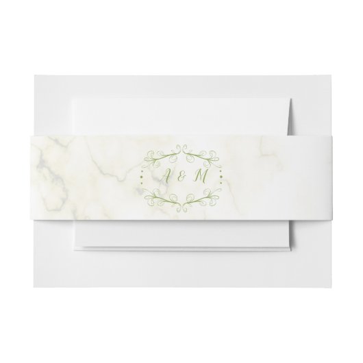 の結婚グリーンシック 招待状ベリーバンド (正面例)