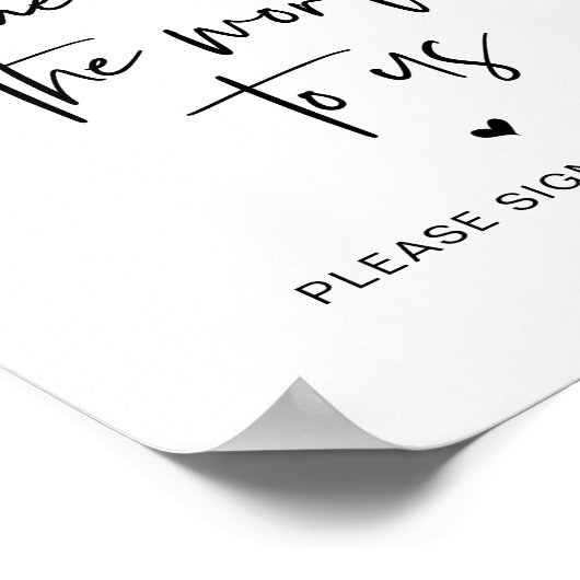 の結婚グローブ招待券、ミニマモダンリスト ポスター (角)