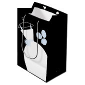 の結婚グーンブルー抱き枕ブラック中 ミディアムペーパーバッグ (正面アングル)