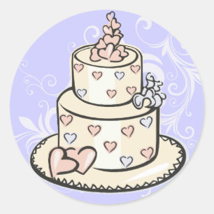 の結婚ケーキのシール ラウンドシール