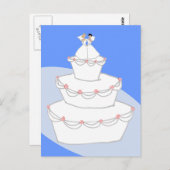 の結婚ケーキの花嫁 ポストカード (正面/裏面)