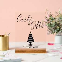 の結婚ケーキカードとギフト アクリルサイン