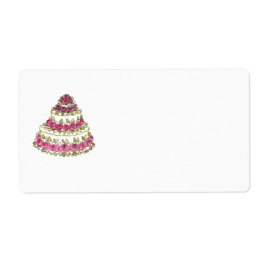 の結婚ケーキラベル ラベル (正面)